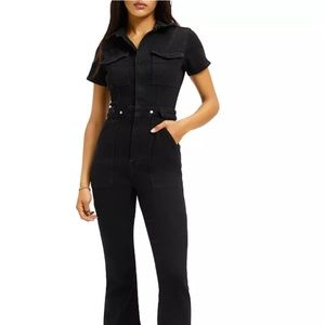 Fit For Success Bootcut Denim Jumpsuit- GOOD AMERICAN